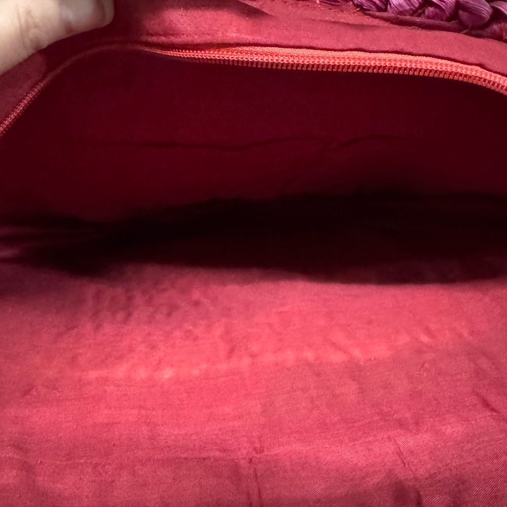 Beach babe Red and Pink Tote with Bamboo Handles - Picture 3 of 3